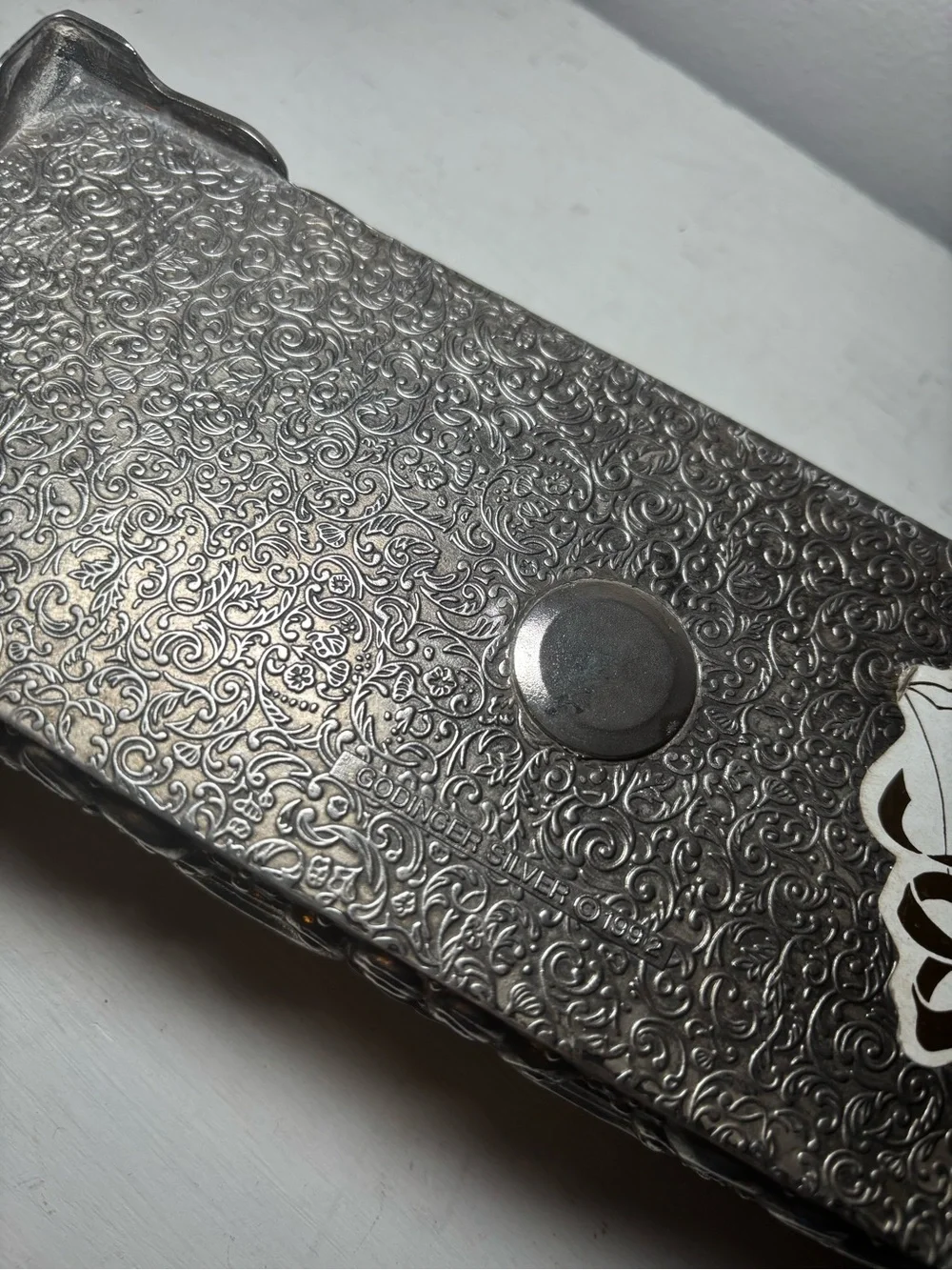 Vintage 1992 Godinger Silver Art Co. Silver-Plated Jewelry Box.